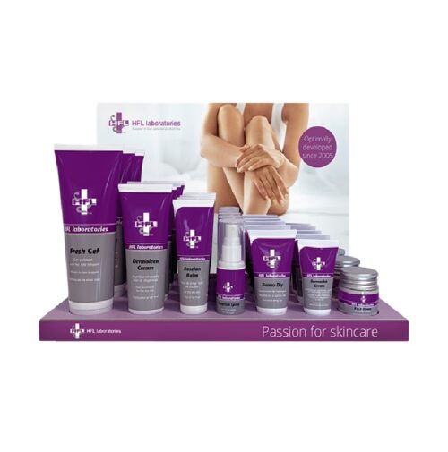 HFL Laboratories toodete display