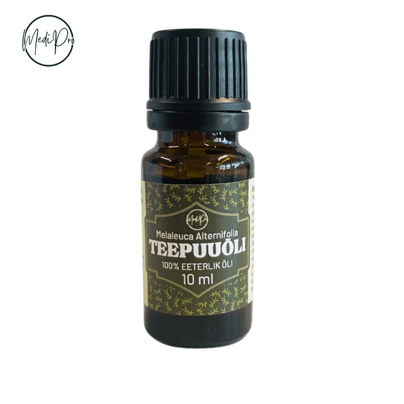 Medipro teepuuõli - 10 ml on looduslik ja mitmekülgne abivahend, millel on laialdased antiseptilised, antibakteriaalsed, põletikuvastased ja seentevastased omadused.