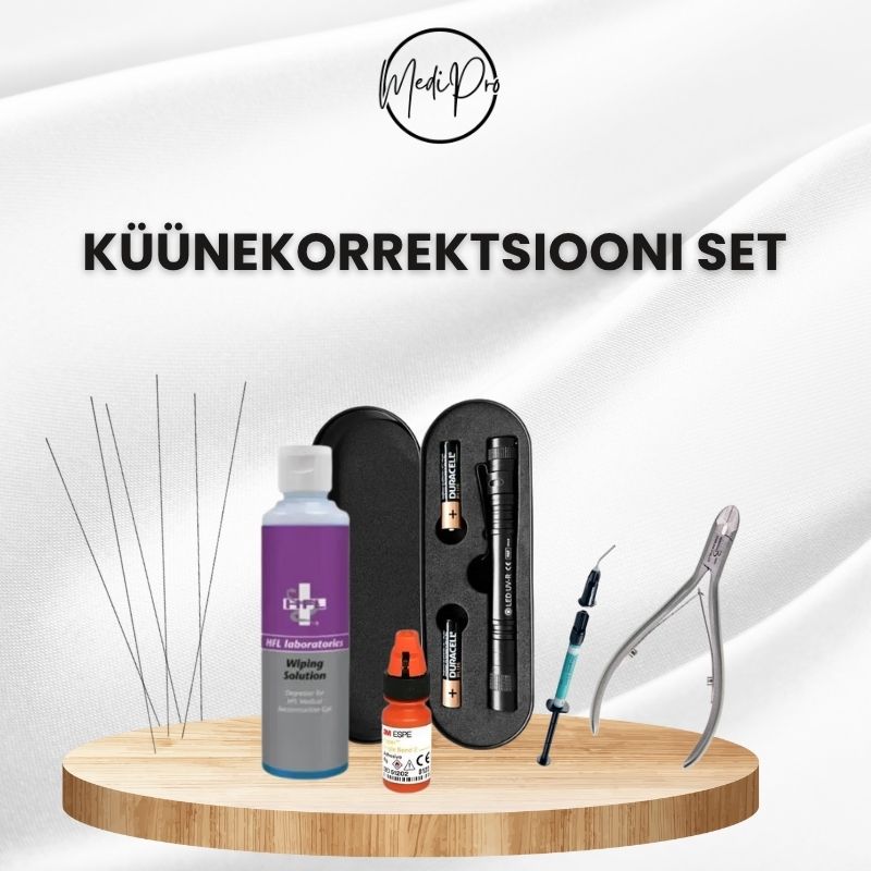 podoloogia küünekorrektsiooni set titaantraadi paigaldamiseks