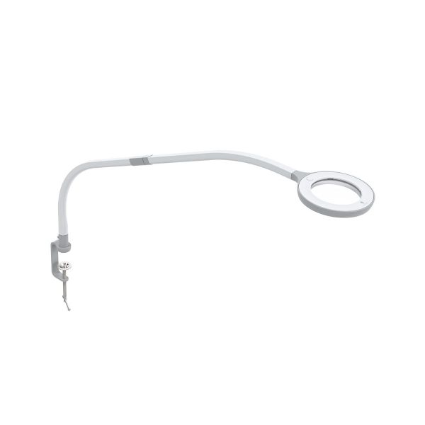 kerge ja kompaktne luup-lamp akrüülist 9 cm läätsega ning 5 dioptri (2,25x) suurendusega.