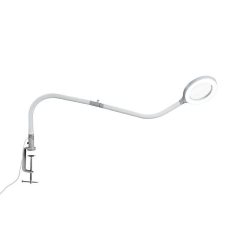 kerge ja kompaktne luup-lamp akrüülist 9 cm läätsega ning 5 dioptri (2,25x) suurendusega.