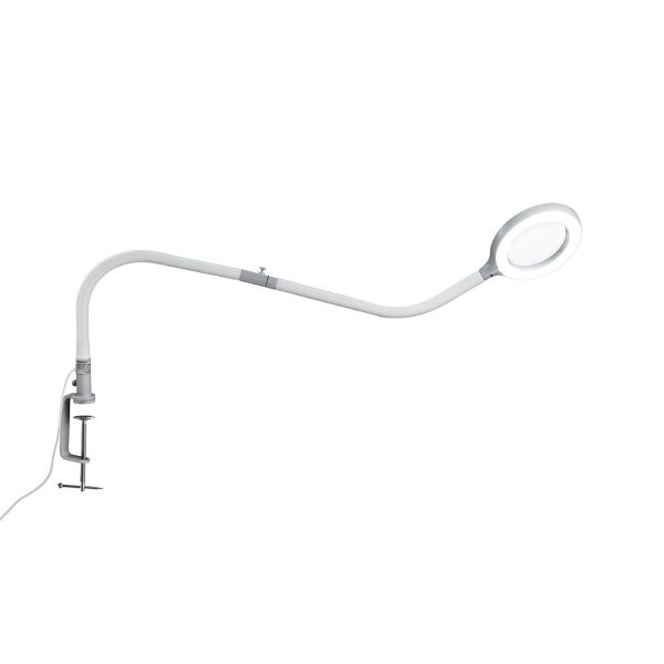 kerge ja kompaktne luup-lamp akrüülist 9 cm läätsega ning 5 dioptri (2,25x) suurendusega.