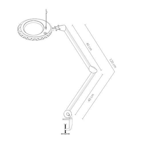Tecniwork LED-valgustusega luuplamp 3 dt 2