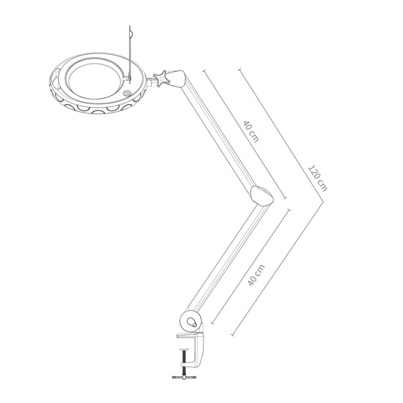 Tecniwork LED-valgustusega luuplamp 3 dt 2